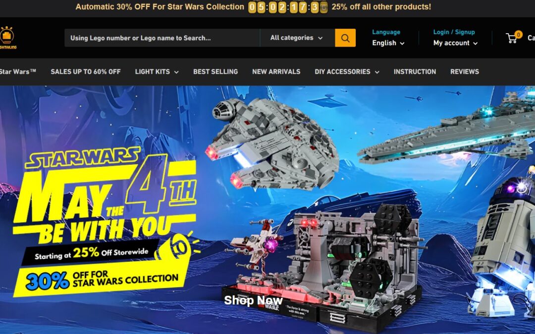 lightailing-lego-may-the-4th-be-with-you-sale:-30%-off-star-wars-lighting-kits-&-25%-off-non-star-wars-lighting-kits