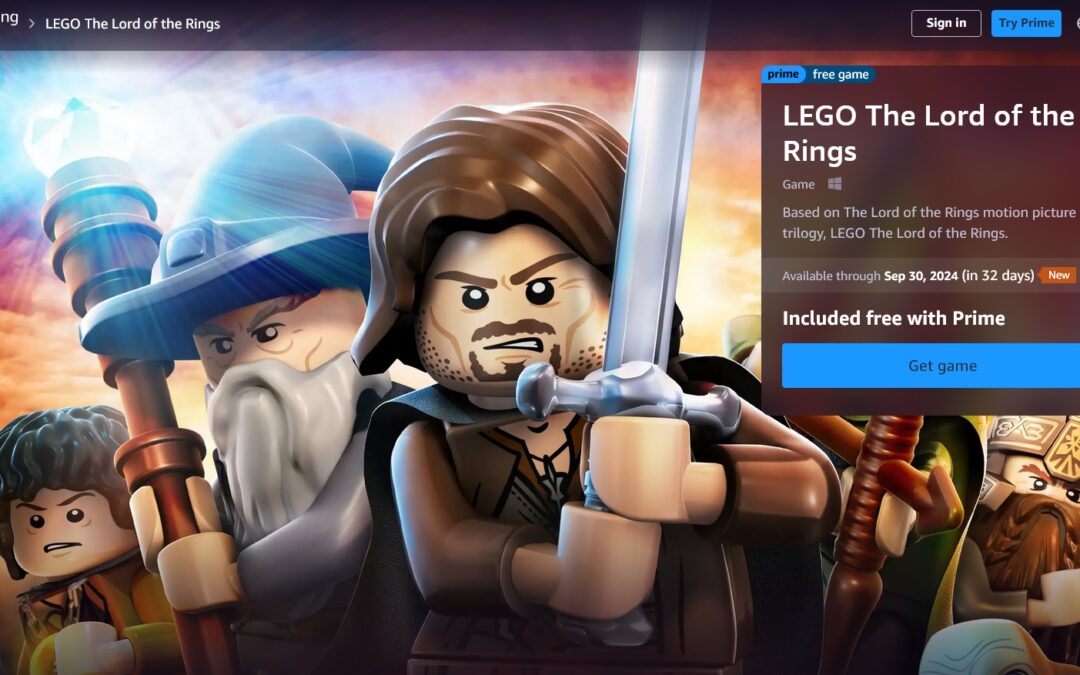 LEGO The Lord of the Rings Free on Prime Gaming