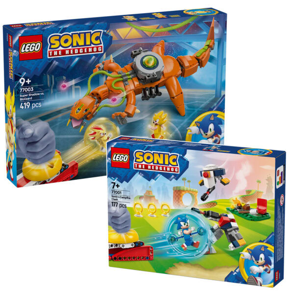 nouveautes-lego-sonic-the-hedgehog-2025-:-77001-sonic’s-campfire-clash-et-77003-super-shadow-vs.-biolizard