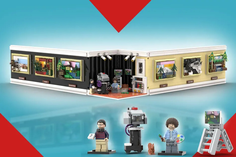 LEGO Ideas Bob Ross: Studio & Paintings Achieves 10,000 Supporters