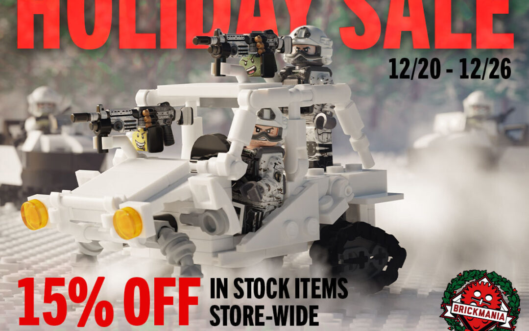 Brickmania Holiday Sale – 15% Off In Stores and Site Wide!*