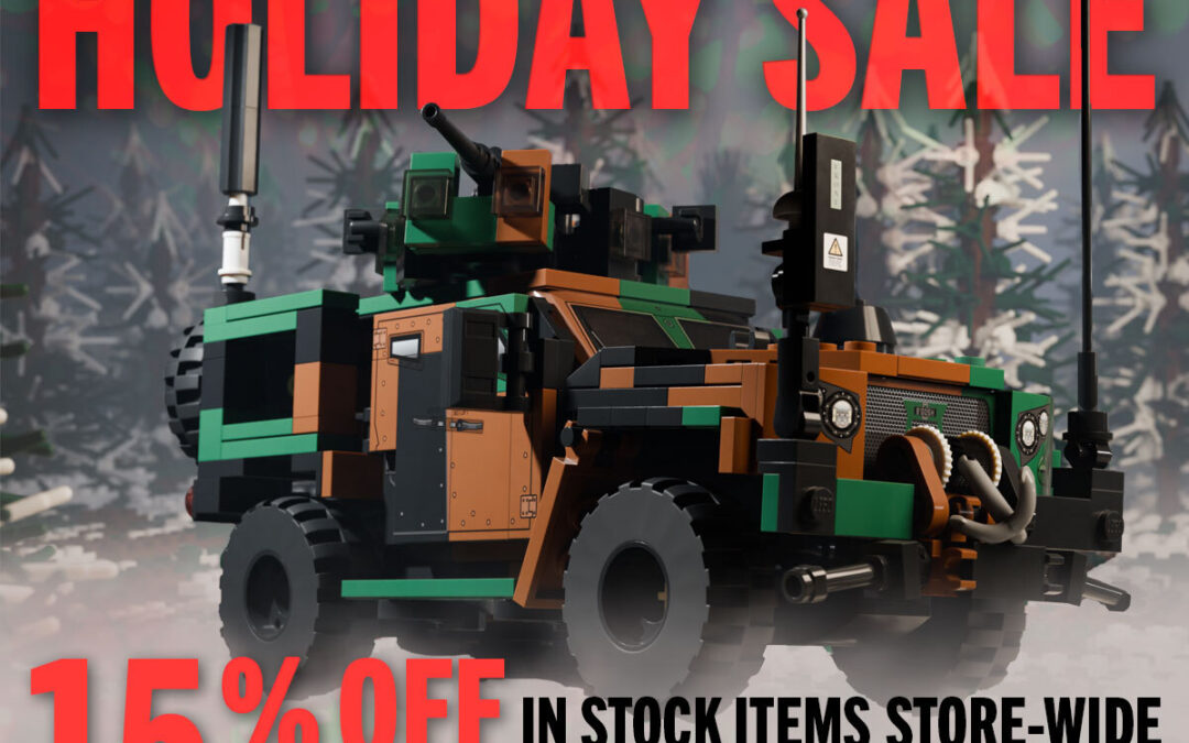 Brickmania Holiday Sale  – 15% Off In Stores and Site Wide – Extended through January 2nd!